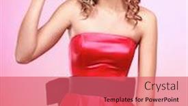  Presentation with pink - Audience pleasing PPT layouts consisting of young-emotional-woman-isolated backdrop and a  colored foreground