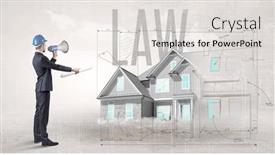  Presentation with blueprint - Slides consisting of young-engineer-holding-blueprint-concept background and a lemonade colored foreground