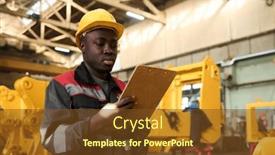  Presentation with instruction - PPT layouts with young-engineer-in-hardhat background and a tawny brown colored foreground