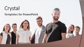  Presentation with entrepreneur - Amazing presentation theme having young entrepreneur on the background backdrop and a sky blue colored foreground