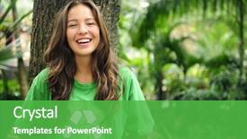  Presentation with environment - Slide set having young environmental activist background and a shamrock green colored foreground