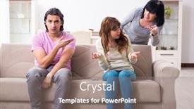  Presentation with family law - Amazing slide deck having young-family-and-mother backdrop and a gray colored foreground