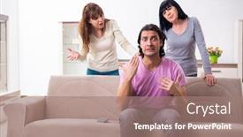  Presentation with family law - Presentation theme featuring young-family-and-mother background and a coral colored foreground