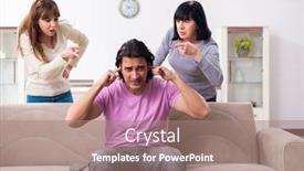  Presentation with family law - Slide deck with young-family-and-mother background and a coral colored foreground