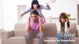  Presentation with family law - PPT layouts consisting of young-family-and-mother background and a coral colored foreground