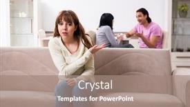  Presentation with family law - Cool new slides with young-family-and-mother backdrop and a coral colored foreground