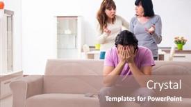  Presentation with family law - Amazing theme having young-family-and-mother backdrop and a coral colored foreground