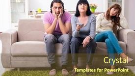  Presentation with family law - Colorful PPT layouts enhanced with young-family-and-mother backdrop and a tawny brown colored foreground