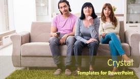  Presentation with family law - Amazing PPT theme having young-family-and-mother backdrop and a tawny brown colored foreground