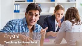  Presentation with mortgage - Audience pleasing slide deck consisting of young family dissappointed at high interest mortgage rate in ban backdrop and a coral colored foreground