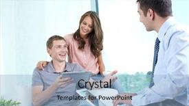  Presentation with planning family - Amazing PPT layouts having young family enjoying modern approach backdrop and a light blue colored foreground