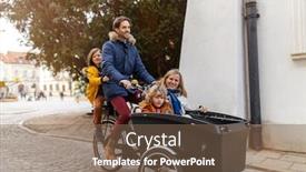  Presentation with time - PPT layouts enhanced with young-family-enjoying-spending-time background and a violet colored foreground