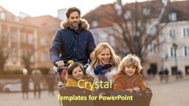  Presentation with cargo - Slide deck with young-family-enjoying-spending-time background and a tawny brown colored foreground