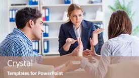  Presentation with divorce - PPT theme consisting of young family filing divorce papers background and a coral colored foreground