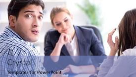  Presentation with divorce - Presentation theme consisting of young family filing divorce papers with lawyer background and a teal colored foreground