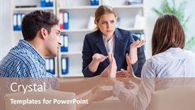  Presentation with divorce - Slide set featuring young-family-filing-divorce-papers background and a coral colored foreground