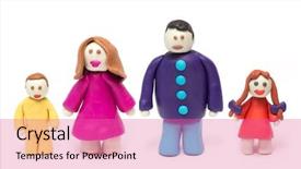  Presentation with clay - Colorful slides enhanced with young family hand made backdrop and a coral colored foreground