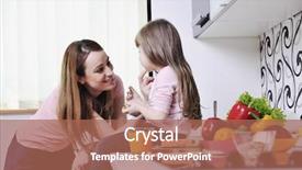  Presentation with family time fishing - Beautiful presentation theme featuring young family have lunch time backdrop and a coral colored foreground