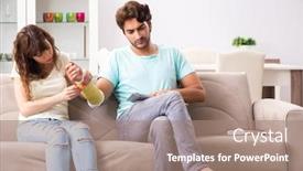  Presentation with injury - Slide deck having young family helping each other after injury background and a coral colored foreground