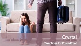  Presentation with relationship - Colorful presentation enhanced with young family in broken relationship backdrop and a coral colored foreground