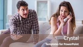  Presentation with relationship - Beautiful theme featuring young family in broken relationship backdrop and a violet colored foreground