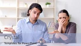  Presentation with divorce - Beautiful slide deck featuring young family in marriage divorce concept backdrop and a light blue colored foreground