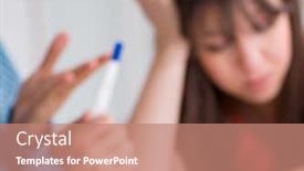  Presentation with family planning - Cool new PPT layouts with young-family-in-pregnancy-planning backdrop and a coral colored foreground