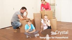  Presentation with upset - Slides featuring young family looking upset background and a coral colored foreground