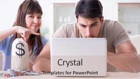  Presentation with money online - Presentation theme enhanced with young family losing money background and a  colored foreground