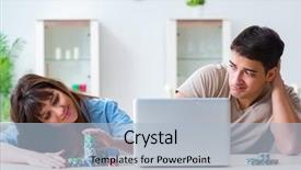  Presentation with money online - Beautiful slide set featuring young family losing money backdrop and a  colored foreground