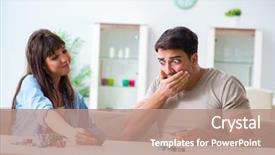  Presentation with playing cards - Presentation with young family playing cards background and a coral colored foreground