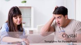  Presentation with playing cards - Cool new slide set with young family playing cards backdrop and a soft green colored foreground