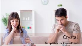  Presentation with patient and family centered care - Audience pleasing slides consisting of young family playing cards backdrop and a  colored foreground