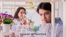  Presentation with family shopping - Theme featuring young-family-shopping-in-shop background and a soft green colored foreground