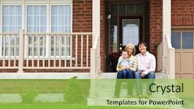  Presentation with steps - Theme enhanced with young family sitting on front background and a yellow colored foreground