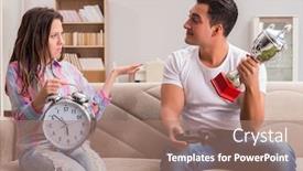  Presentation with computer games - Theme enhanced with young-family-suffering-from-computer background and a coral colored foreground