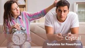  Presentation with computer games - Amazing PPT layouts having young-family-suffering-from-computer backdrop and a coral colored foreground