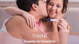  Presentation with pregnancy - Beautiful theme featuring young-family-with-pregnancy-test backdrop and a coral colored foreground