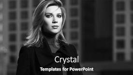  Presentation with black female - Colorful presentation design enhanced with young-fashion-blonde-business-woman backdrop and a black colored foreground