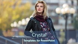  Presentation with black female - Audience pleasing PPT theme consisting of young-fashion-blonde-woman backdrop and a ocean colored foreground