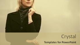  Presentation with black woman - Theme having young-fashion-blonde-woman background and a yellow colored foreground