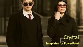  Presentation with black man fashion - Audience pleasing PPT theme consisting of young-fashion-business-couple backdrop and a wine colored foreground