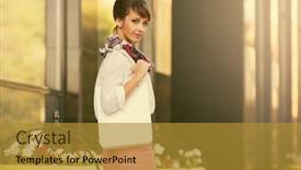  Presentation with pink business - Colorful PPT theme enhanced with young fashion business woman at office building stylish female model in white shirt and pink pencil skirt backdrop and a gold colored foreground