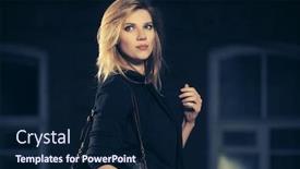  Presentation with fashion handbag - Amazing theme having young-fashion-business-woman backdrop and a navy blue colored foreground