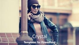  Presentation with black female - Cool new presentation with black leather jacket beanie backdrop and a ocean colored foreground