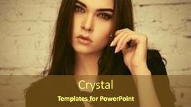  Presentation with black female - Colorful PPT layouts enhanced with young fashion woman next to brick wall stylish female model in black suit jacket outdoor backdrop and a tawny brown colored foreground