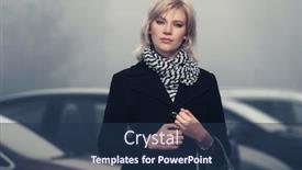  Presentation with fashion handbag - Slide set enhanced with young-fashion-woman-with-handbag background and a ocean colored foreground