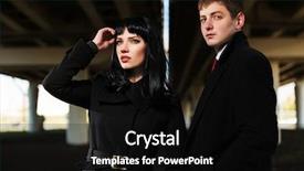  Presentation with road intersection - Slides enhanced with young fashionable couple under highway background and a black colored foreground