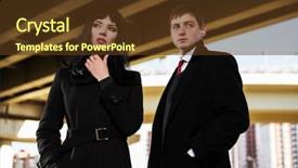  Presentation with road intersection - Audience pleasing PPT layouts consisting of young fashionable couple under highway backdrop and a tawny brown colored foreground