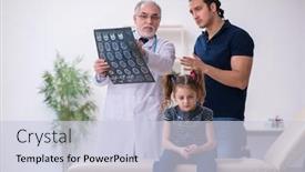  Presentation with old young - Slide deck enhanced with young-father-and-his-daughter background and a lemonade colored foreground